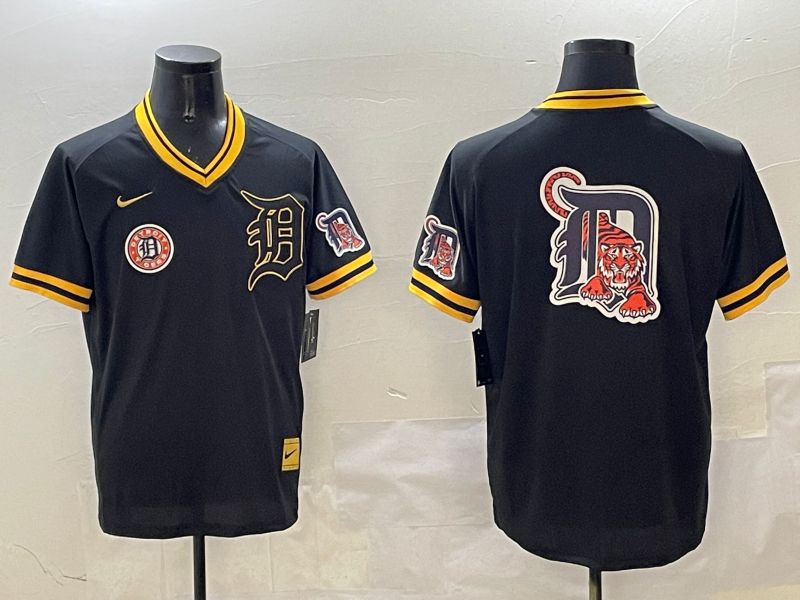Men Detroit Tigers Blank Black Gold Game 2025 Nike MLB Jersey style 4
